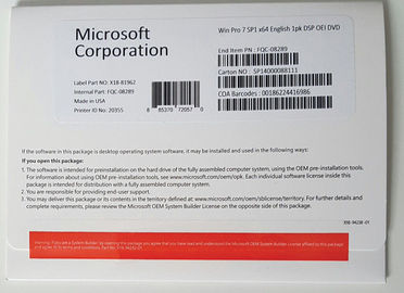 Ursprüngliches Windows 7-Berufslizenz-Schlüssel 32/64 BIT englische Sprache